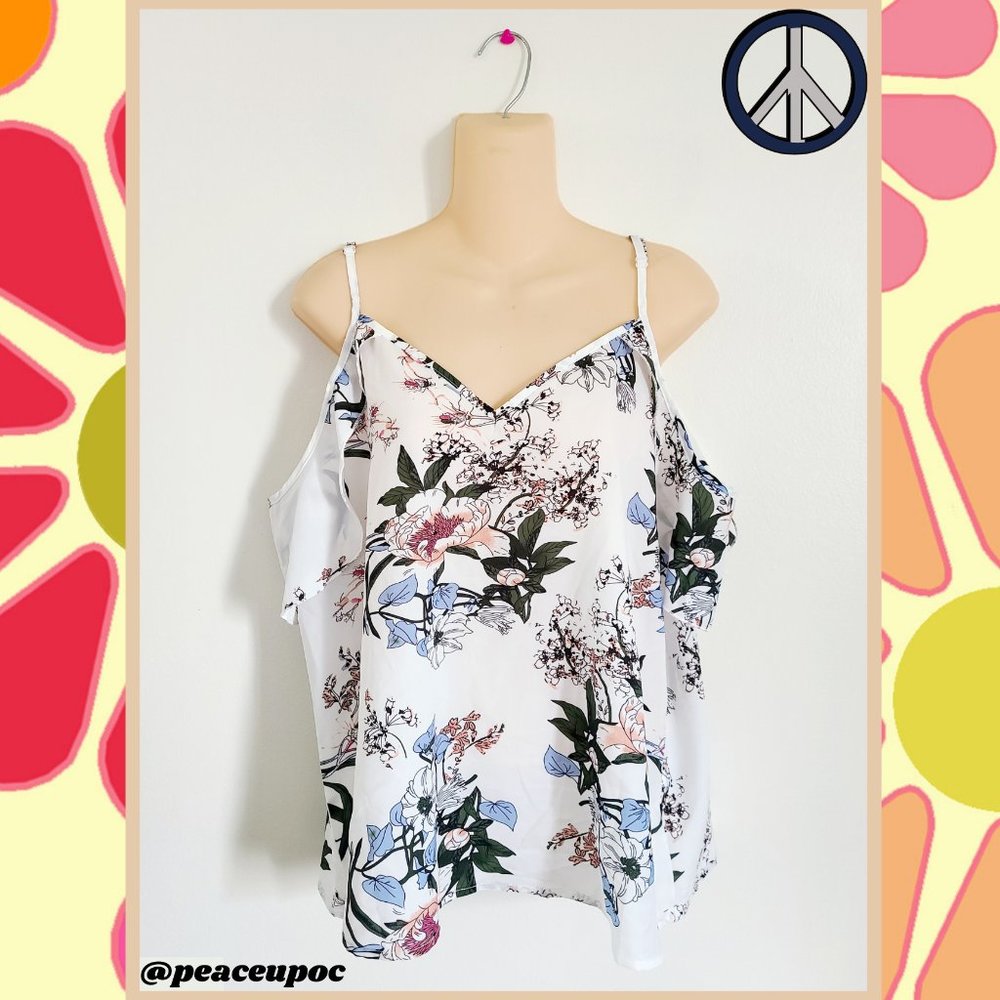 White Floral Blouse